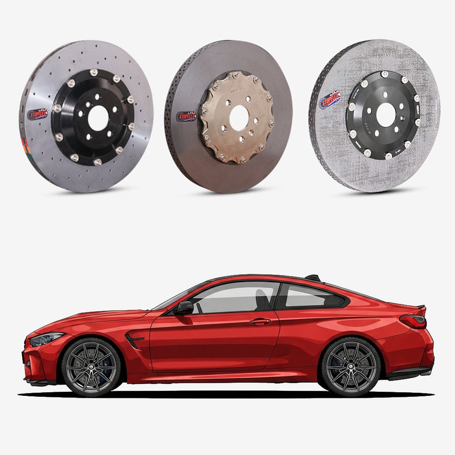 StopFlex continuous long-fiber carbon ceramic brake rotors upgrade for BMW M4 G82.