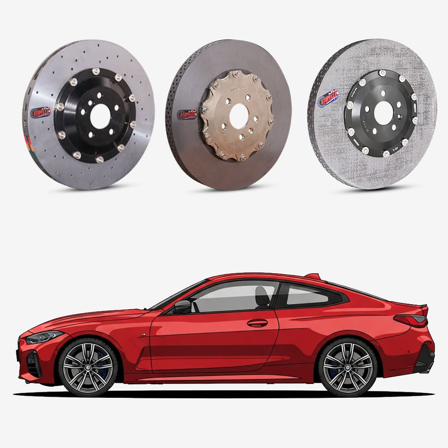 StopFlex continuous long-fiber carbon ceramic brake rotors upgrade for BMW M440i G22.