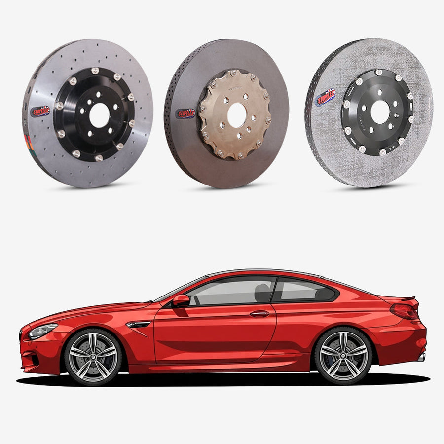 StopFlex continuous long-fiber carbon ceramic brake rotors upgrade for BMW M6 F06.