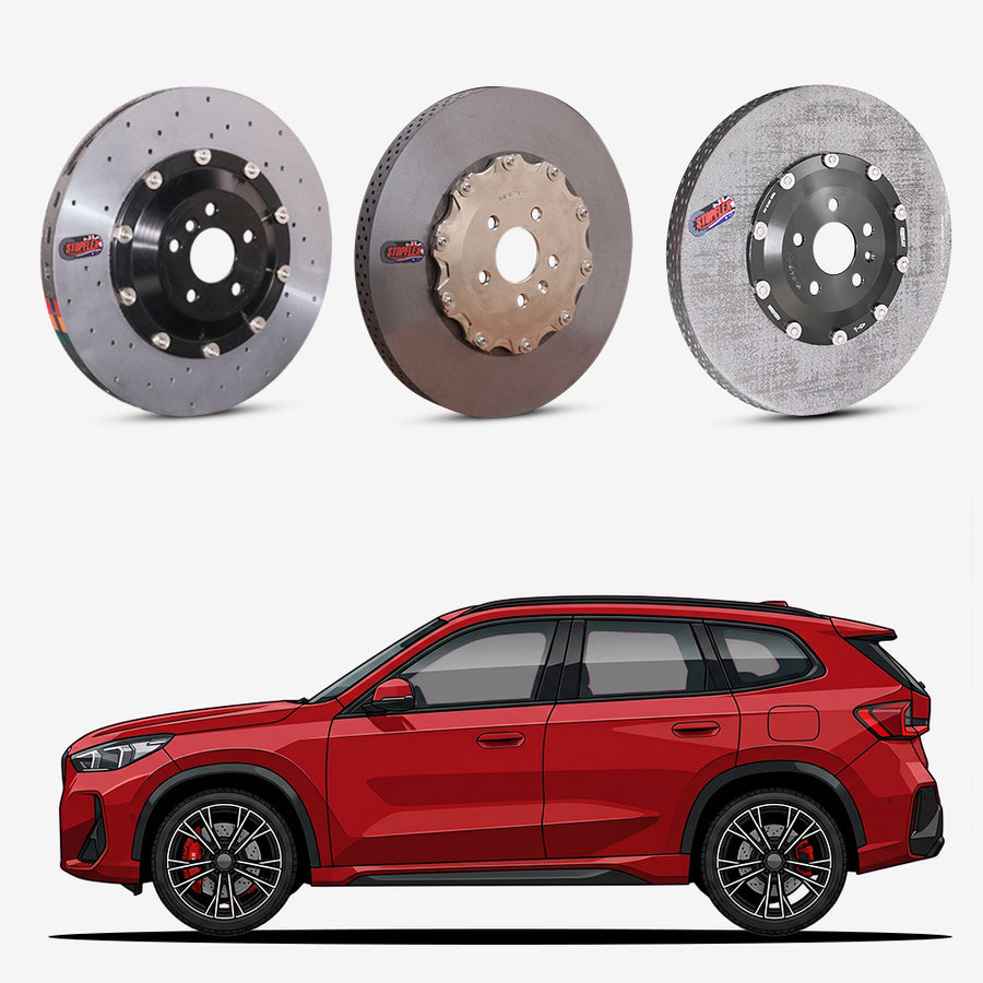 StopFlex continuous long-fiber carbon ceramic brake rotors upgrade for BMW X1 M35i U11.