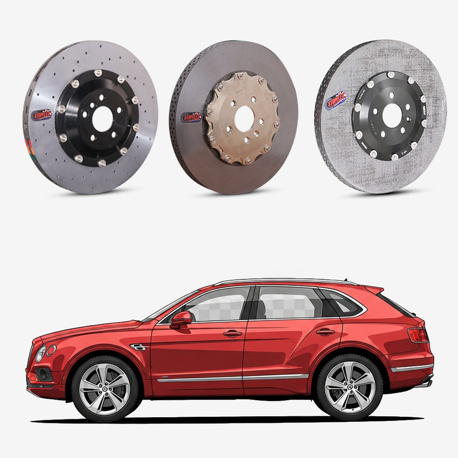 StopFlex continuous long-fiber carbon ceramic brake rotors upgrade for Bentley Bentayga.