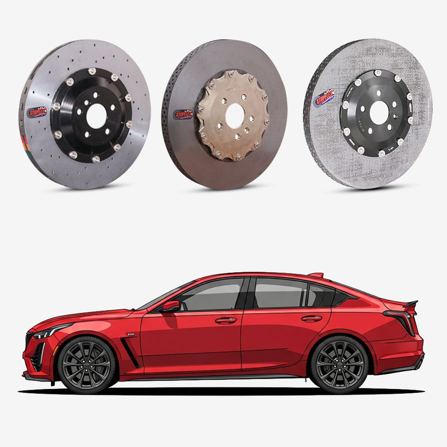 StopFlex continuous long-fiber carbon ceramic brake rotors upgrade for Cadillac CT5-V Blackwing.
