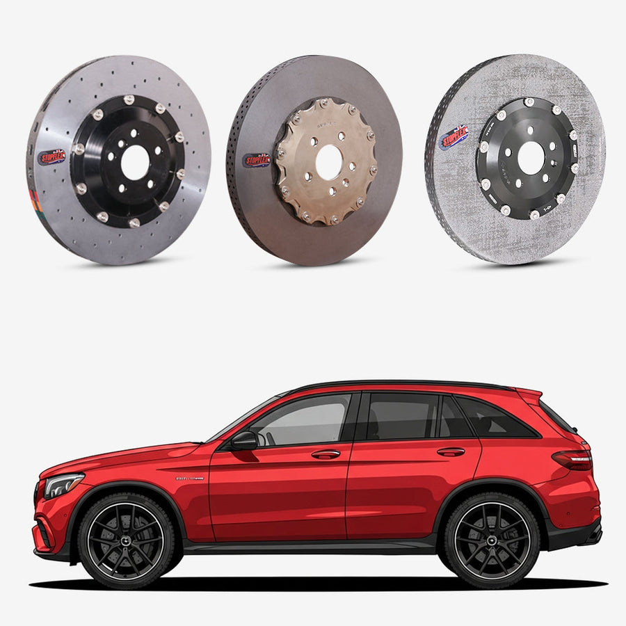 StopFlex continuous long-fiber carbon ceramic brake rotors upgrade for Mercedes Benz AMG GLC63S X253.