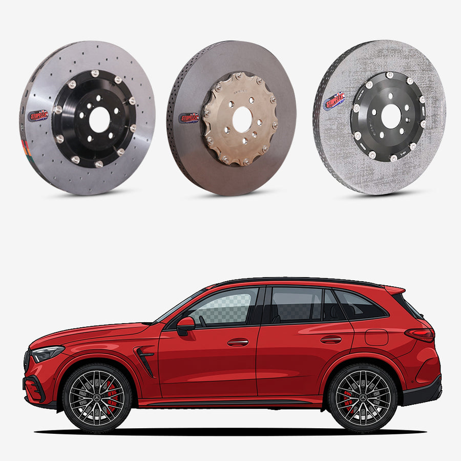 StopFlex continuous long-fiber carbon ceramic brake rotors upgrade for Mercedes Benz AMG GLC63S X254.