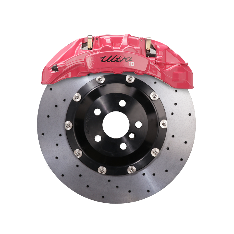Installed StopFlex CCB kit for 2024-2026+ Lotus Emeya / S / R with AP Racing OEM Lotus 10-Piston Caliper