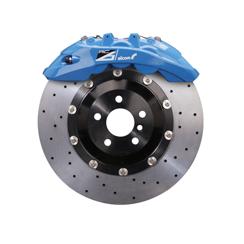 Installed StopFlex CCB kit for 2015-2024 Porsche Macan (95B) / T / S with Alcon RC6 6-Piston Caliper