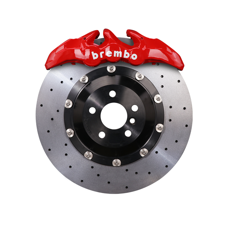 Installed StopFlex CCB kit for 2016-2026+ Tesla Model X / Performance / Plaid with Brembo GT BM6 6-Piston Caliper