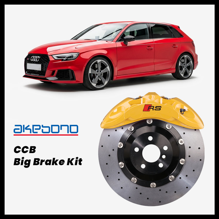Audi RS3 (8V) Akebono OEM Audi RS 6-Piston (9N) Caliper with 400mm CCB carbon ceramic brake rotor