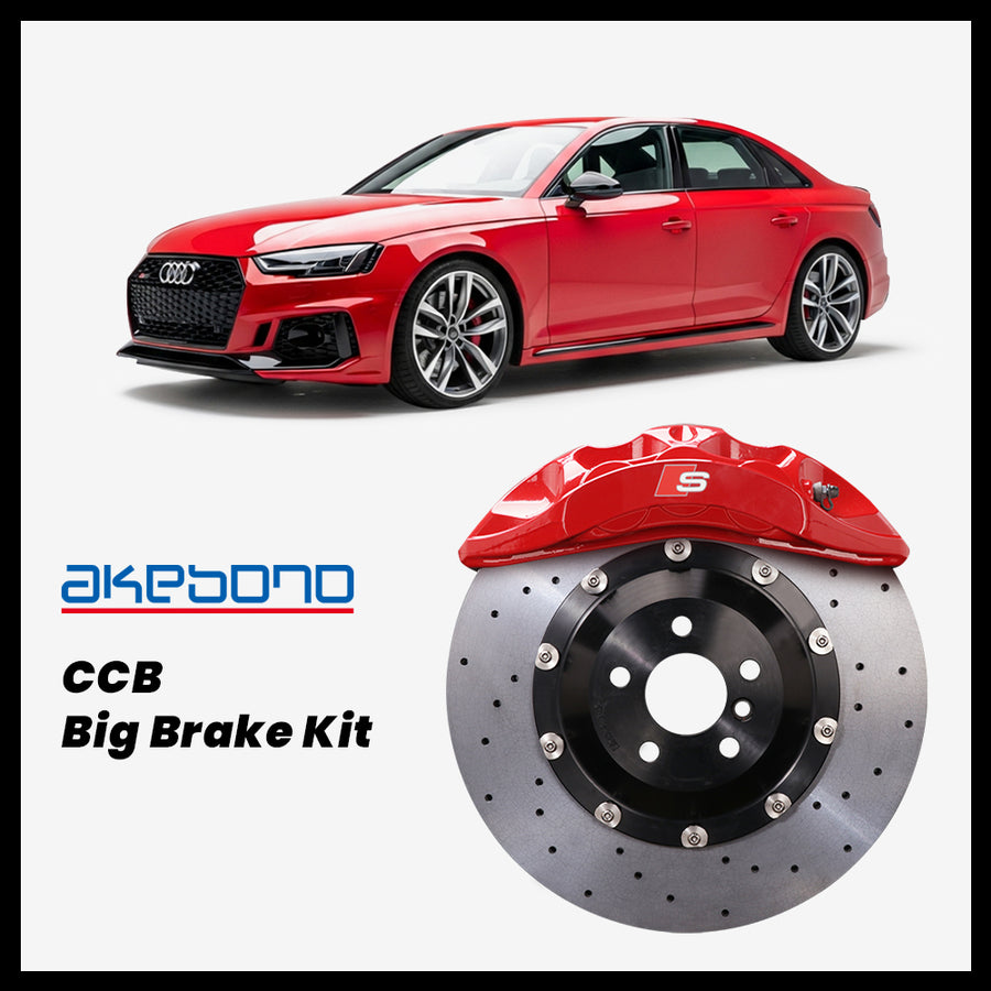 Audi RS4 (B9) Akebono OEM Audi S 6-Piston (8N) Caliper with 380mm CCB carbon ceramic brake rotor