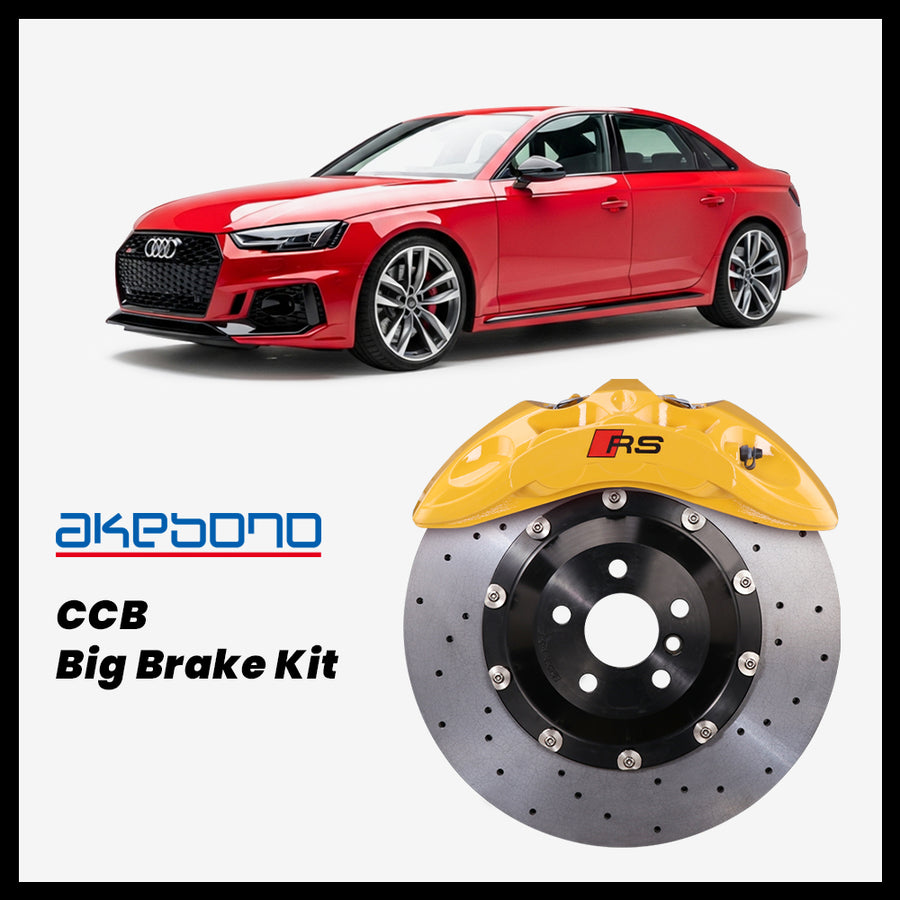 Audi RS4 (B9) Akebono OEM Audi RS 6-Piston (9N) Caliper with 400mm CCB carbon ceramic brake rotor