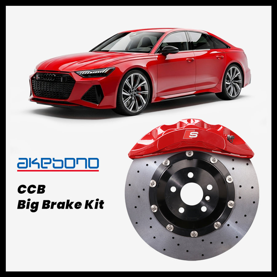 Audi RS6 (C8) Akebono OEM Audi S 6-Piston (8N) Caliper with 380mm CCB carbon ceramic brake rotor