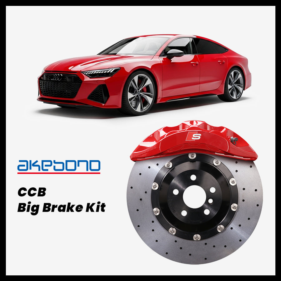 Audi RS7 (C8) Akebono OEM Audi S 6-Piston (8N) Caliper with 380mm CCB carbon ceramic brake rotor