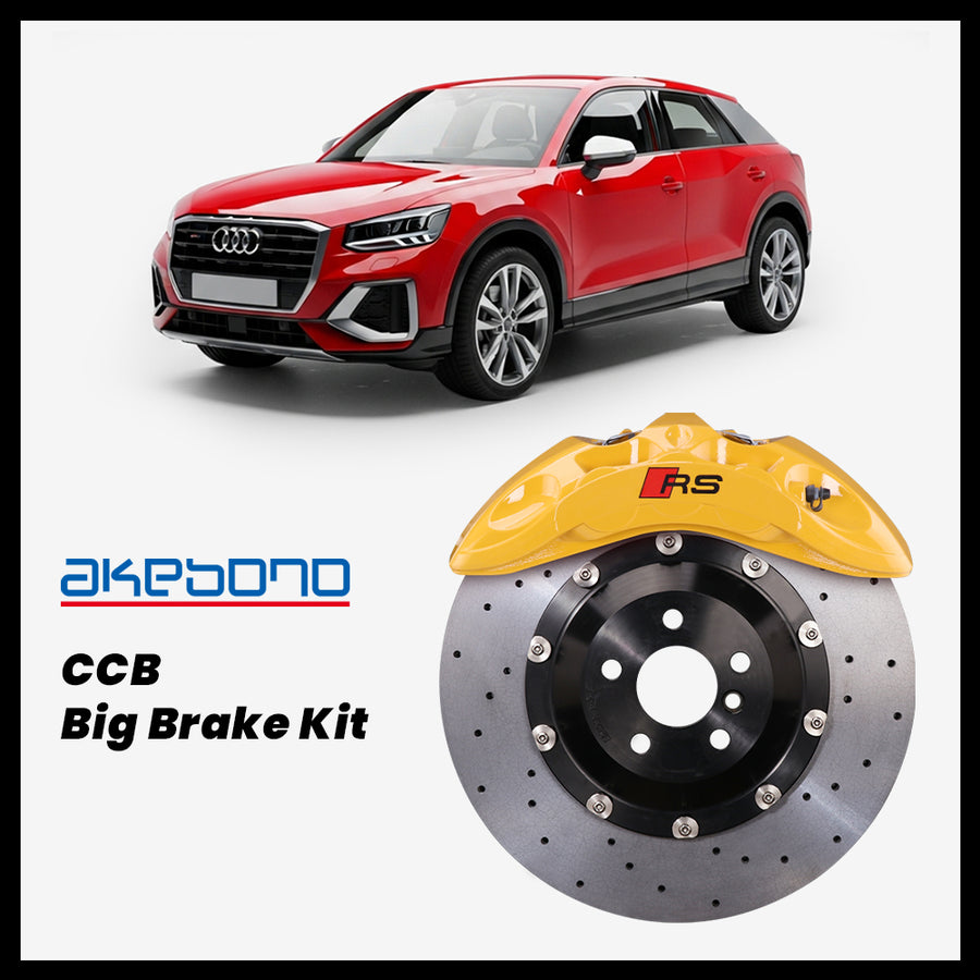 Audi Q2 / SQ2 (GA) Akebono OEM Audi RS 6-Piston (9N) Caliper with 400mm CCB carbon ceramic brake rotor