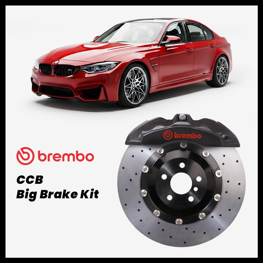 BMW 320i / 328i / 330i / 335i / 340i / M3 (F30/F31/F80) Brembo OEM Ford Shelby GT500 Mustang 6-Piston Caliper with 380mm CCB