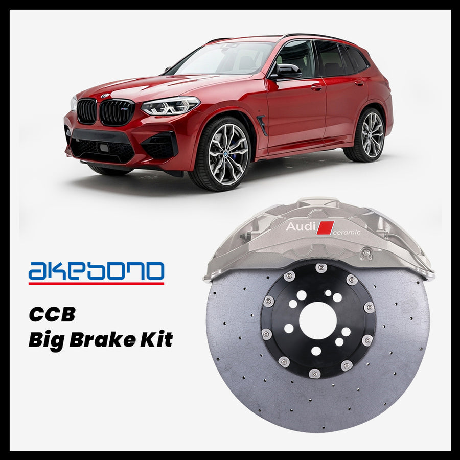 BMW X3 30i / M40i / M40d / X3 M (G01/F97) Akebono OEM Audi RS 10-Piston (10N) Caliper with 420mm CCB brake rotor