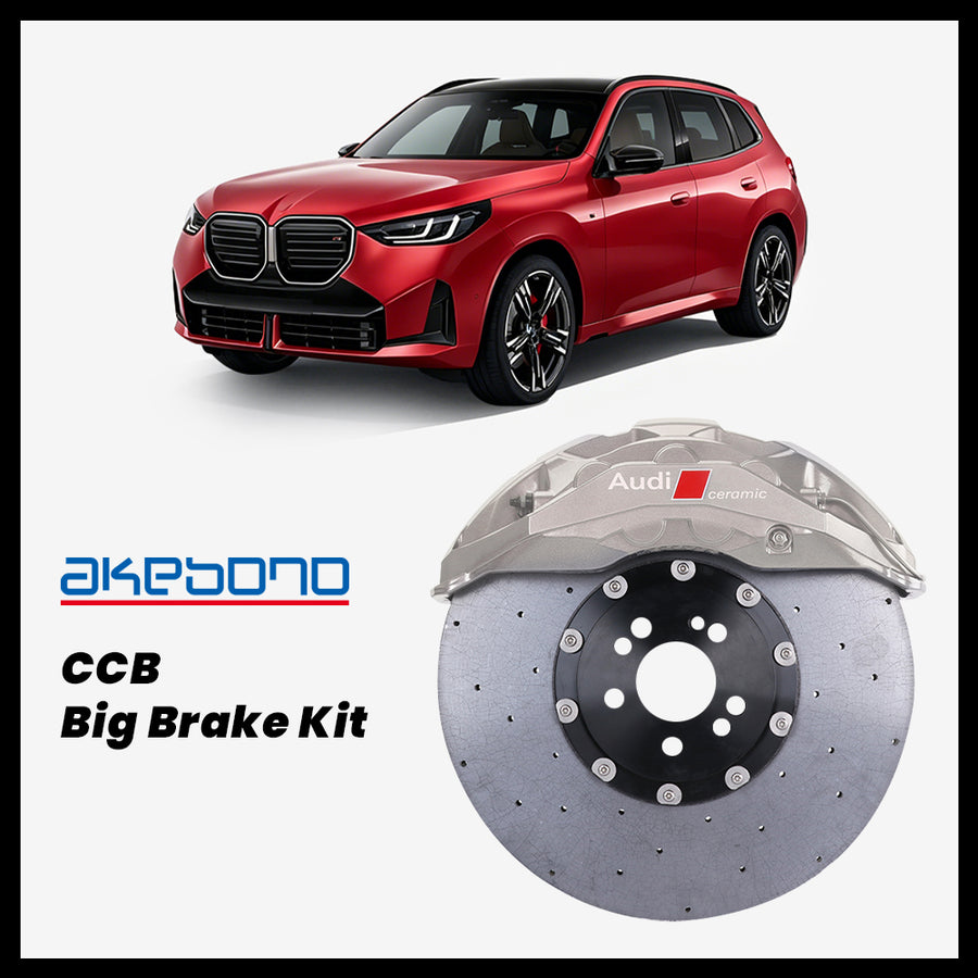 BMW X3 30 / M50 (G45) Akebono OEM Audi RS 10-Piston (10N) Caliper with 420mm CCB carbon ceramic brake rotor
