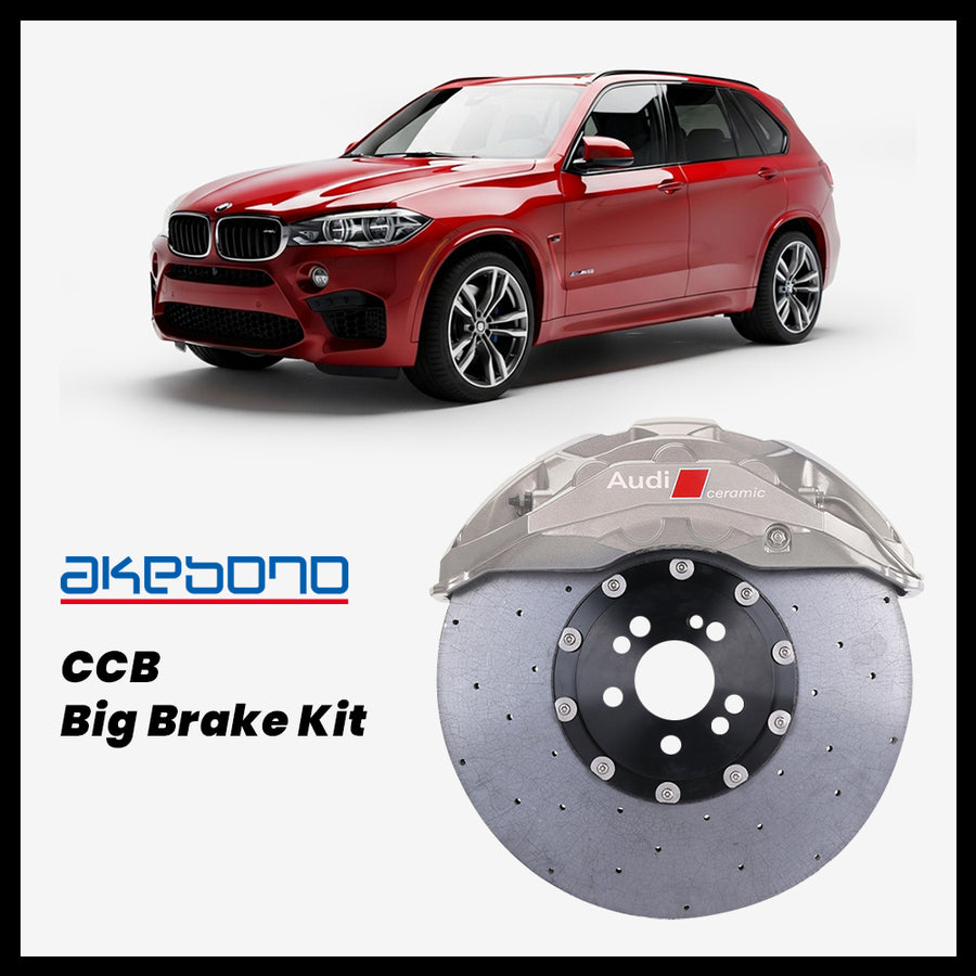 BMW X5 35i / 50i / X5 M (F15/F85) Akebono OEM Audi RS 10-Piston (10N) Caliper with 420mm CCB carbon ceramic brake rotor