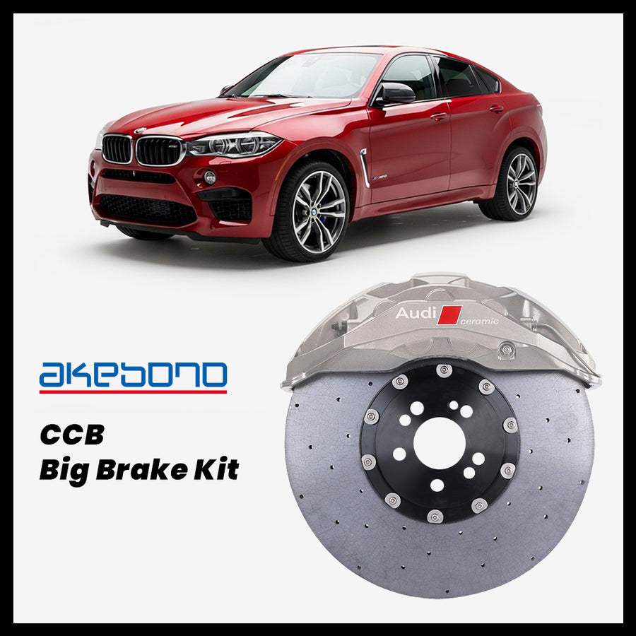 BMW X6 35i / 50i / X6 M (F16/F86) Akebono OEM Audi RS 10-Piston (10N) Caliper with 420mm CCB carbon ceramic brake rotor