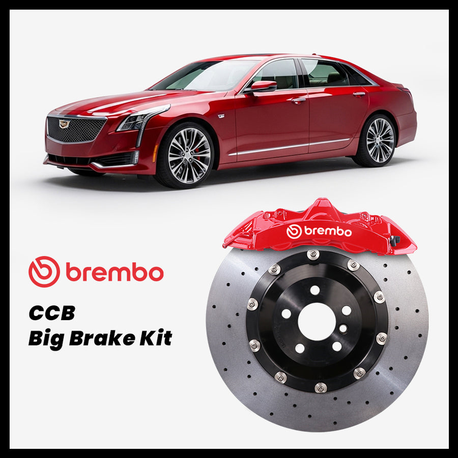 Cadillac CT6 / CT6-V Brembo GT6 6-Piston Caliper with CCB carbon ceramic brake rotor