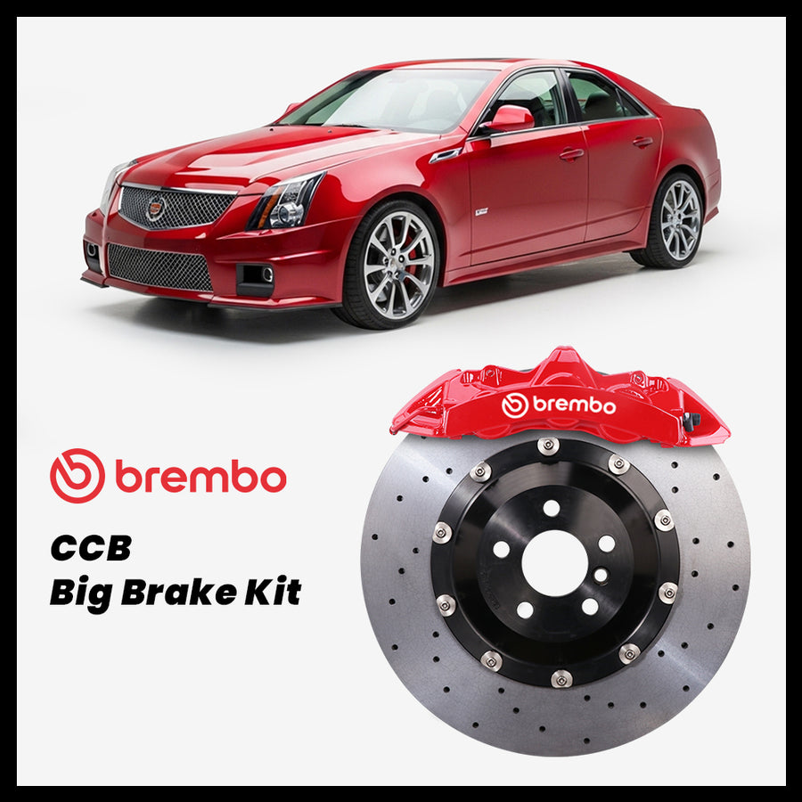 Cadillac CTS / CTS-V (2nd Gen) Brembo GT6 6-Piston Caliper with CCB carbon ceramic brake rotor