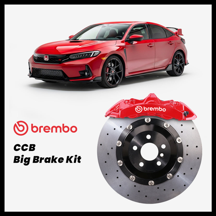 Honda Civic / Si / Type R (FE/FL/FL5) Brembo GT6 6-Piston Caliper with 380mm CCB carbon ceramic brake rotor
