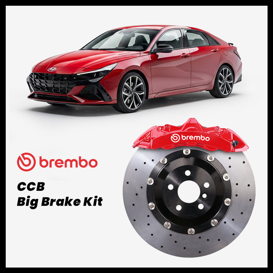 Hyundai Elantra / N Brembo GT6 6-Piston Caliper with 380mm CCB carbon ceramic brake rotor