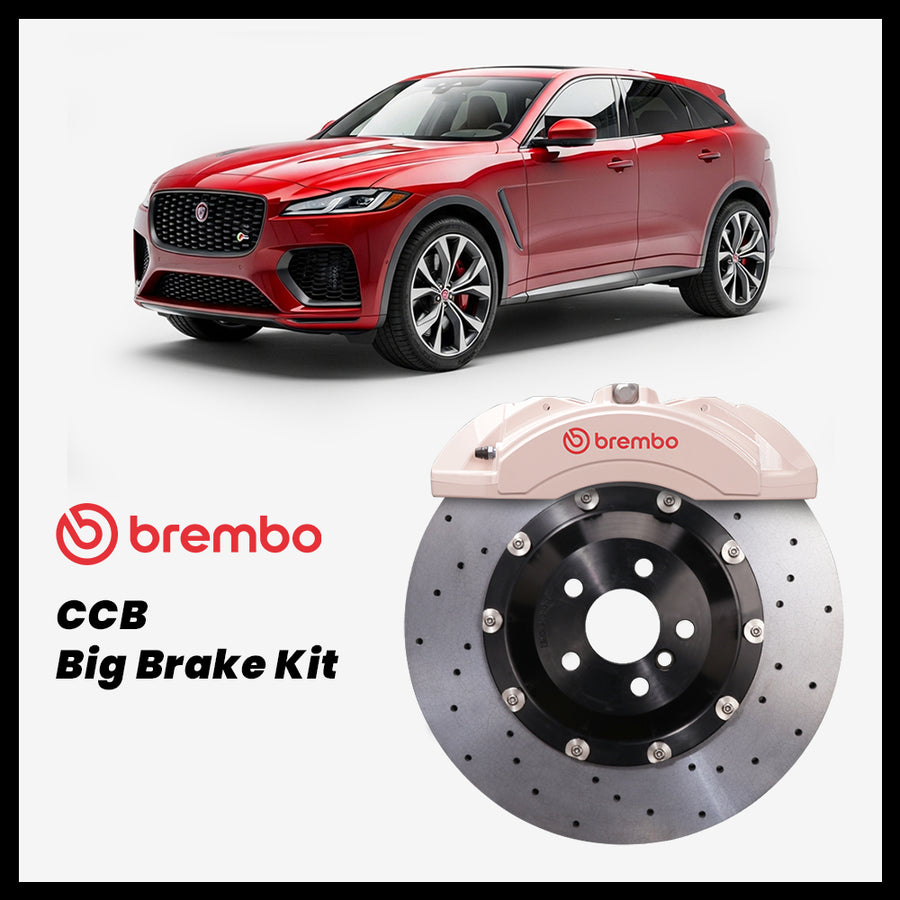 Jaguar F-PACE / S / SVR (X761) Brembo X-Style FA-042 Forged 6-Piston Caliper with 380mm CCB carbon ceramic brake rotor