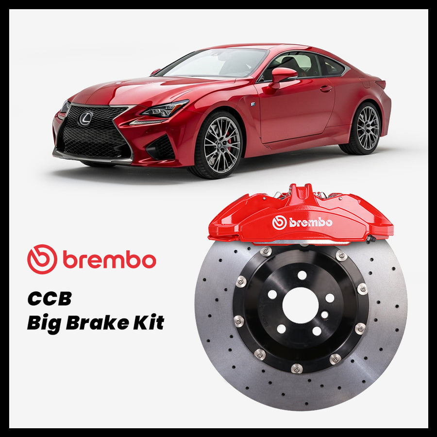 Lexus RC / F (SC10 / USC10) Brembo OEM Ford Shelby GT350 Mustang 6-Piston Caliper with 390mm CCB carbon ceramic brake rotor