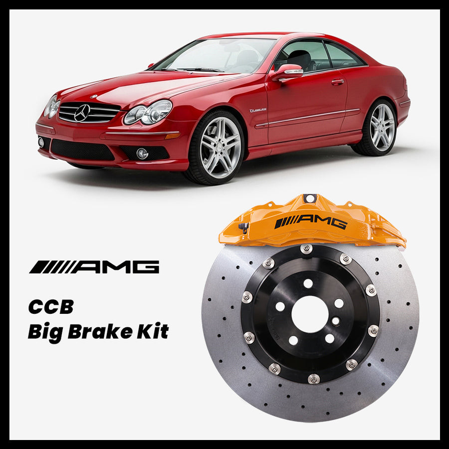 Mercedes-Benz CLK350 / CLK500 / CLK550 / CLK63 (C209/A209) Brembo OEM AMG 6-Piston Caliper with 390mm CCB brake rotor