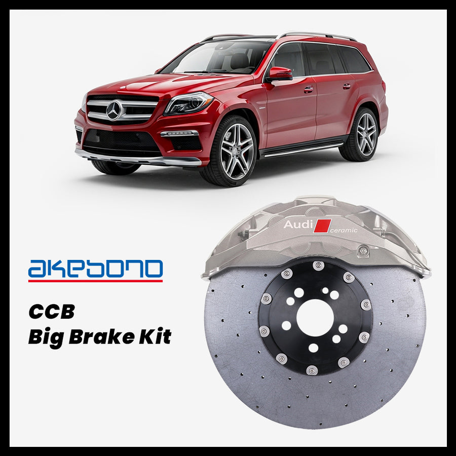 Mercedes-Benz GL350 / GL450 / GL550 / GL63 (X166) Akebono OEM Audi RS 10-Piston (10N) Caliper with 420mm CCB brake rotor