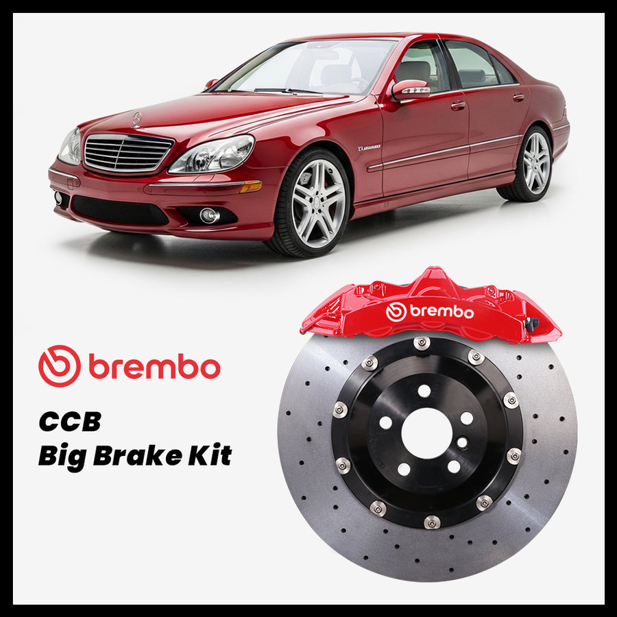 Mercedes-Benz S430 / S500 / S600 / S55 / S65 (W220) Brembo GT6 6-Piston Caliper with 380mm CCB carbon ceramic brake rotor