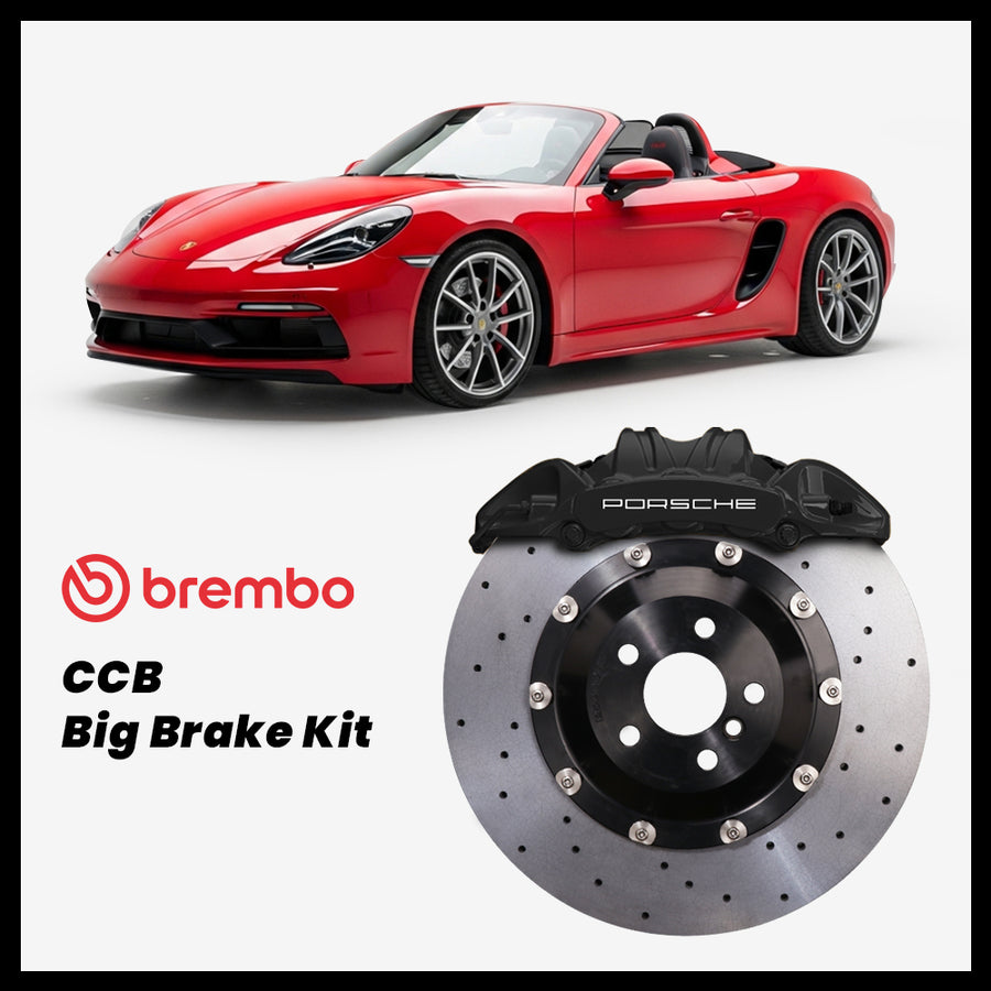 Porsche 718 Boxster (982) / S / GTS / Spyder RS Brembo OEM Porsche 911 GT3 6-Piston Caliper with 410mm CCB brake rotor