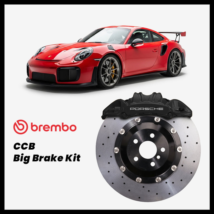 Porsche 911 (991) GT2 RS Brembo OEM Porsche 911 GT3 6-Piston Caliper with 410mm CCB carbon ceramic brake rotor