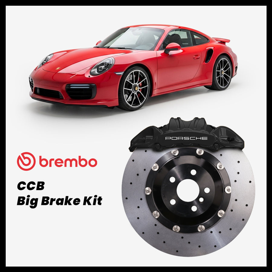 Porsche 911 (991) Turbo / S Brembo OEM Porsche 911 GT3 6-Piston Caliper with 410mm CCB carbon ceramic brake rotor