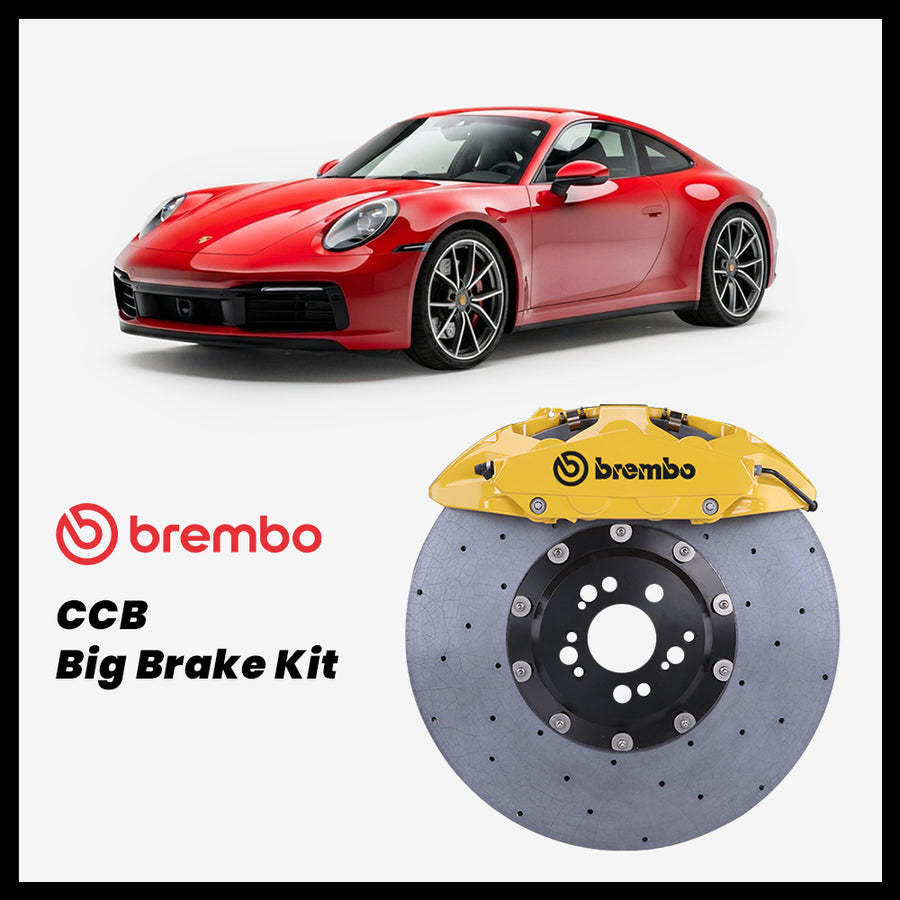 Porsche 911 (992) Carrera GTS Brembo OEM Porsche 911 Turbo S 10-Piston Caliper with 420mm CCB carbon ceramic brake rotor