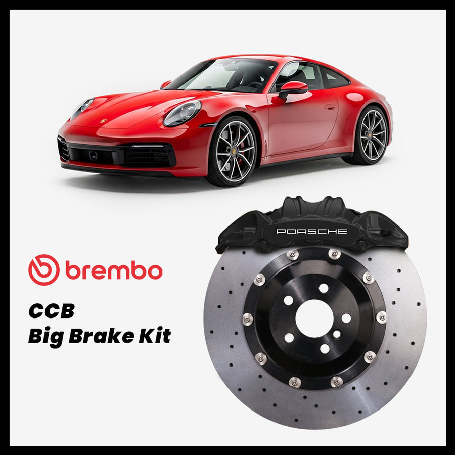 Porsche 911 (992) Carrera GTS Brembo OEM Porsche 911 GT3 6-Piston Caliper with 410mm CCB carbon ceramic brake rotor