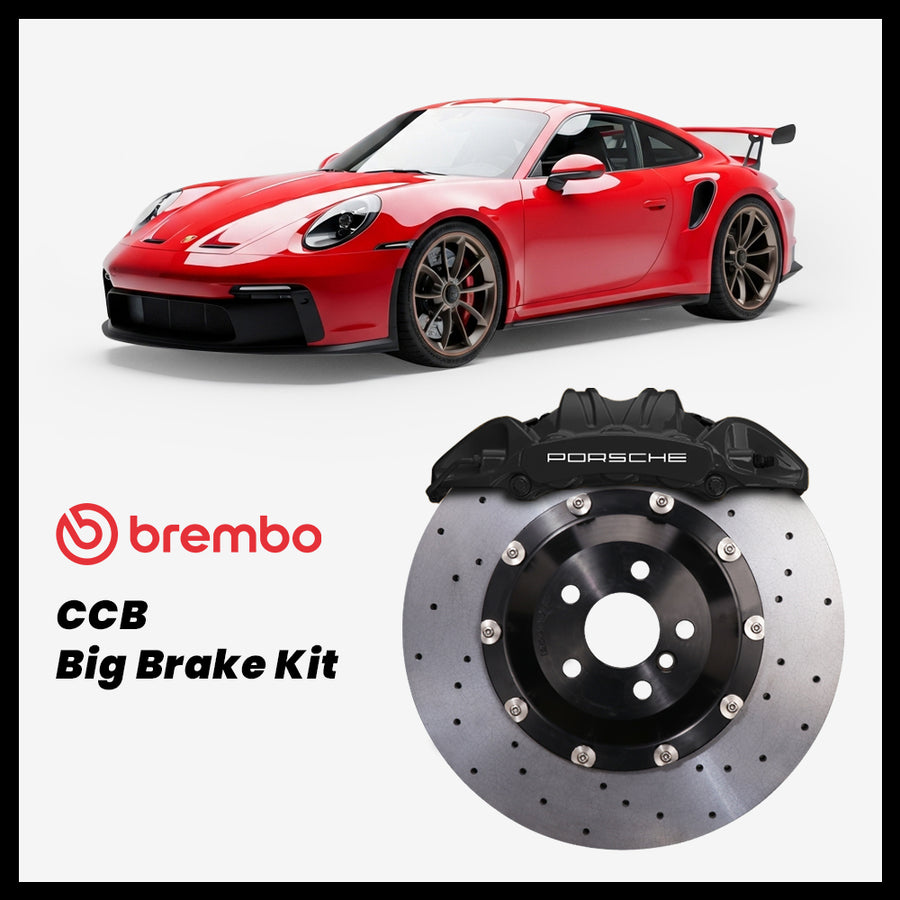 Porsche 911 (992) GT3 / RS / S/T / Sport Classic Brembo OEM Porsche 911 GT3 6-Piston Caliper with 410mm CCB brake rotor