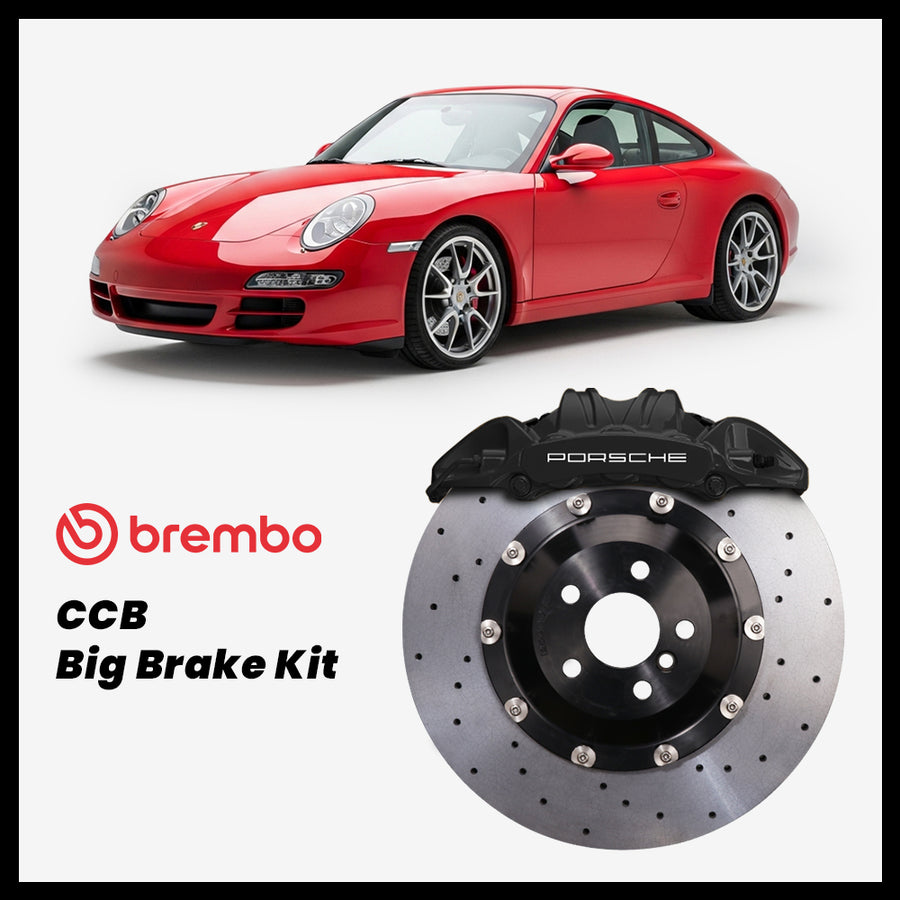Porsche 911 (997) Carrera / S Brembo OEM Porsche 911 GT3 6-Piston Caliper with 405mm CCB carbon ceramic brake rotor