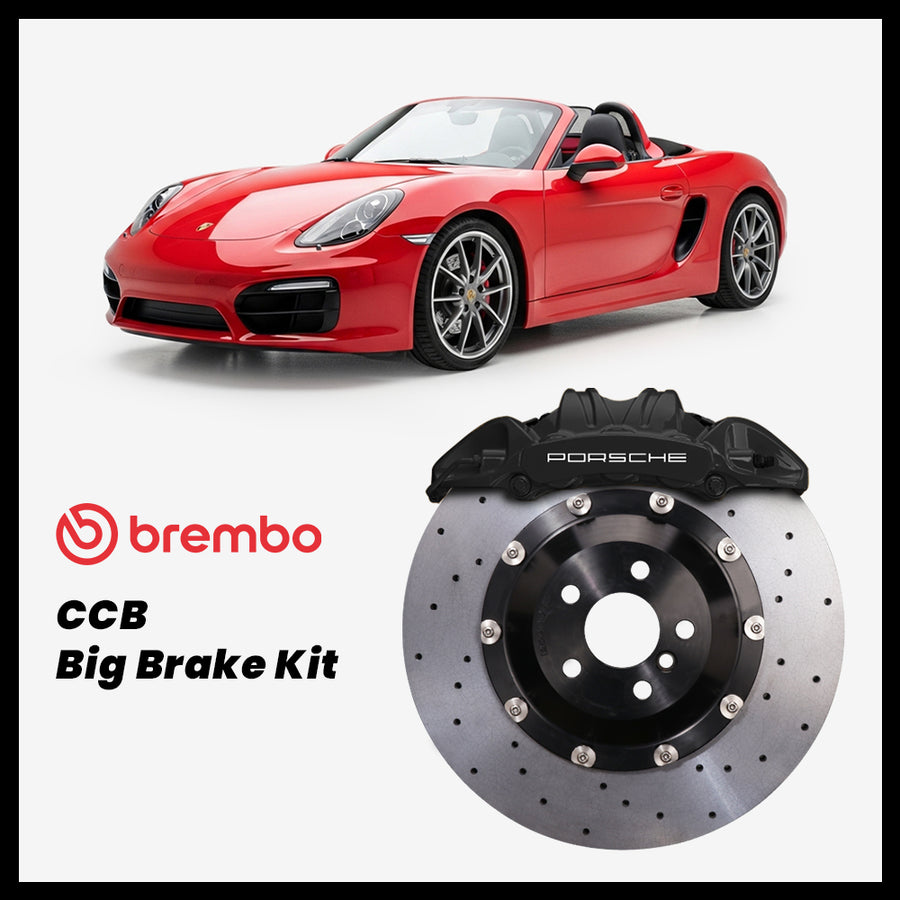 Porsche Boxster (981) / S / GTS / Spyder Brembo OEM Porsche 911 GT3 6-Piston Caliper with 405mm CCB brake rotor