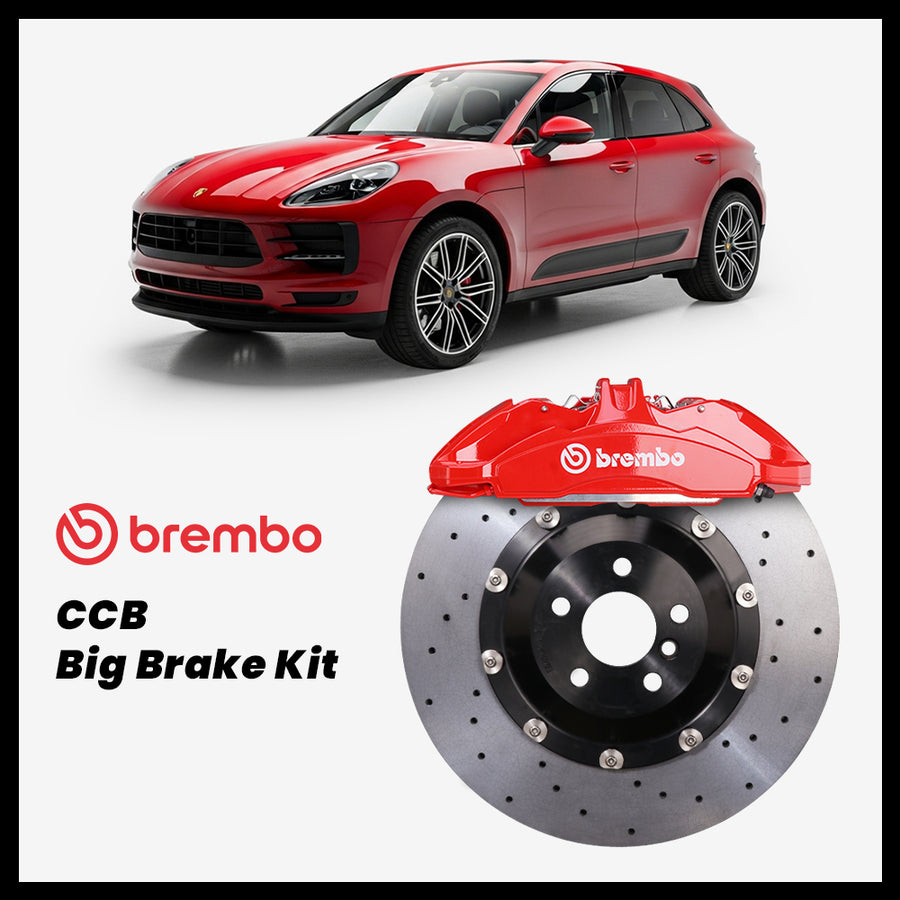 Porsche Macan (95B) GTS / Turbo Brembo OEM Ford Shelby GT350 Mustang 6-Piston Caliper with 390mm CCB brake rotor