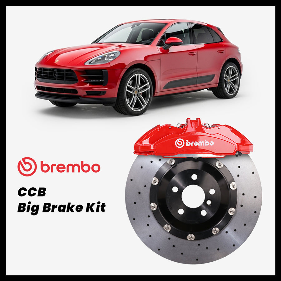 Porsche Macan (95B) / T / S Brembo OEM Ford Shelby GT350 Mustang 6-Piston Caliper with 390mm CCB carbon ceramic brake rotor