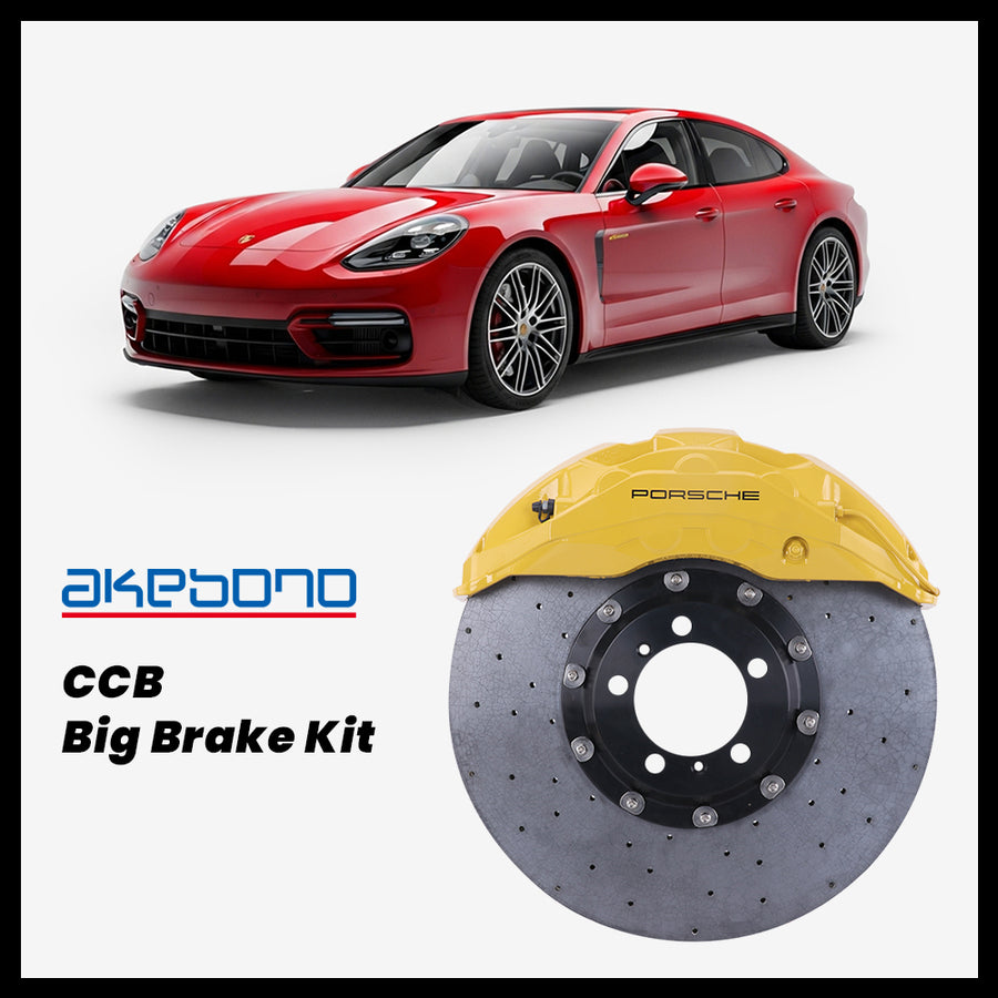 Porsche Panamera (971) / 4 / S / GTS Akebono OEM Porsche 10-Piston (10N) Caliper with 440mm CCB carbon ceramic brake rotor