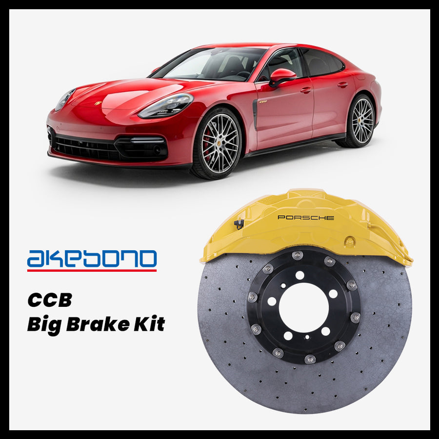 Porsche Panamera (976) / 4 / GTS Akebono OEM Porsche 10-Piston (10N) Caliper with 440mm CCB carbon ceramic brake rotor