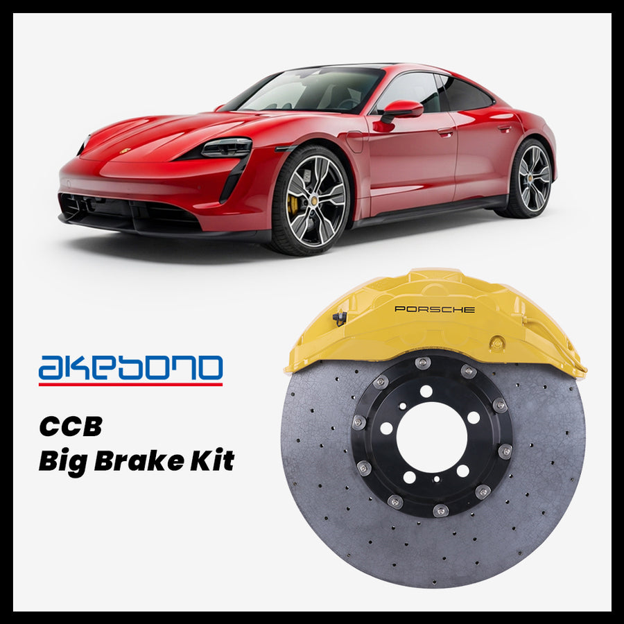 Porsche Taycan Turbo / S / Turbo GT Akebono OEM Porsche 10-Piston (10N) Caliper with 440mm CCB carbon ceramic brake rotor
