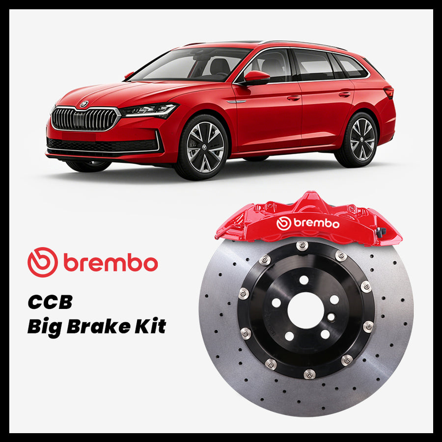 Skoda Superb / iV (B9/3Y) Brembo GT6 6-Piston Caliper with 380mm CCB carbon ceramic brake rotor