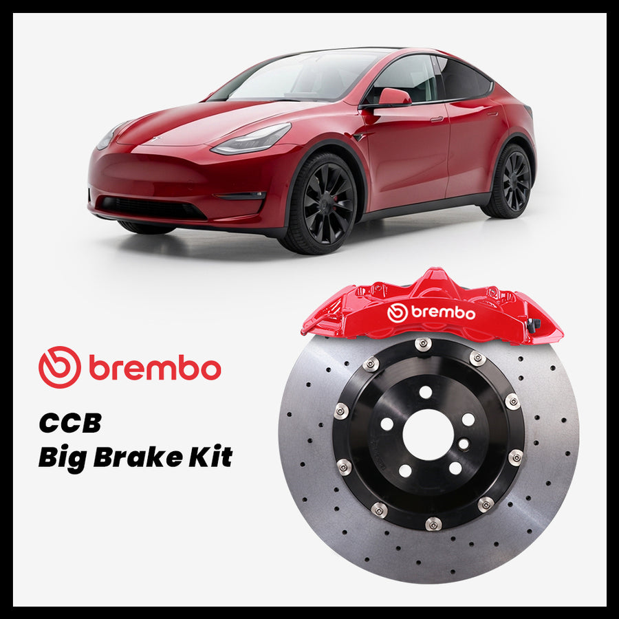 Tesla Model Y / Performance (pre-Juniper) Brembo GT6 6-Piston Caliper with 380mm CCB carbon ceramic brake rotor