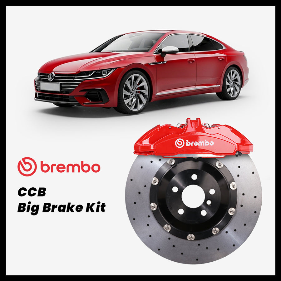 Volkswagen Arteon / R (3H) Brembo OEM Ford Shelby GT350 Mustang 6-Piston Caliper with 390mm CCB carbon ceramic brake rotor
