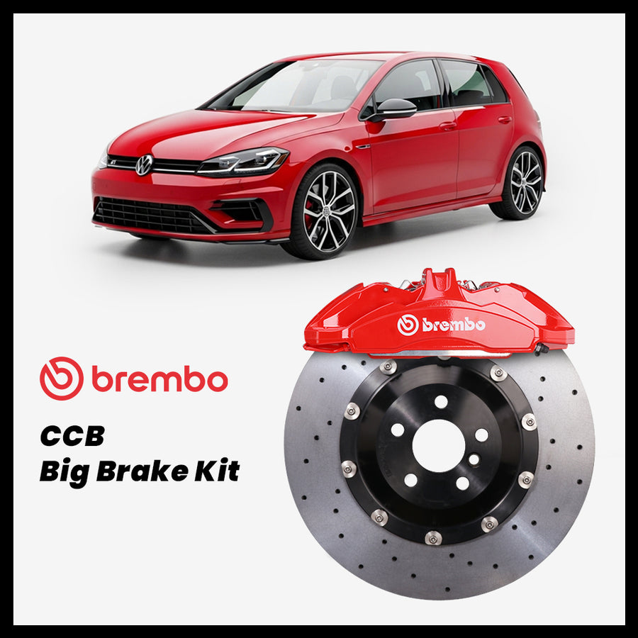 Volkswagen Golf / GTI / R (Mk7/Mk7.5) Brembo OEM Ford Shelby GT350 Mustang 6-Piston Caliper with 390mm CCB brake rotor