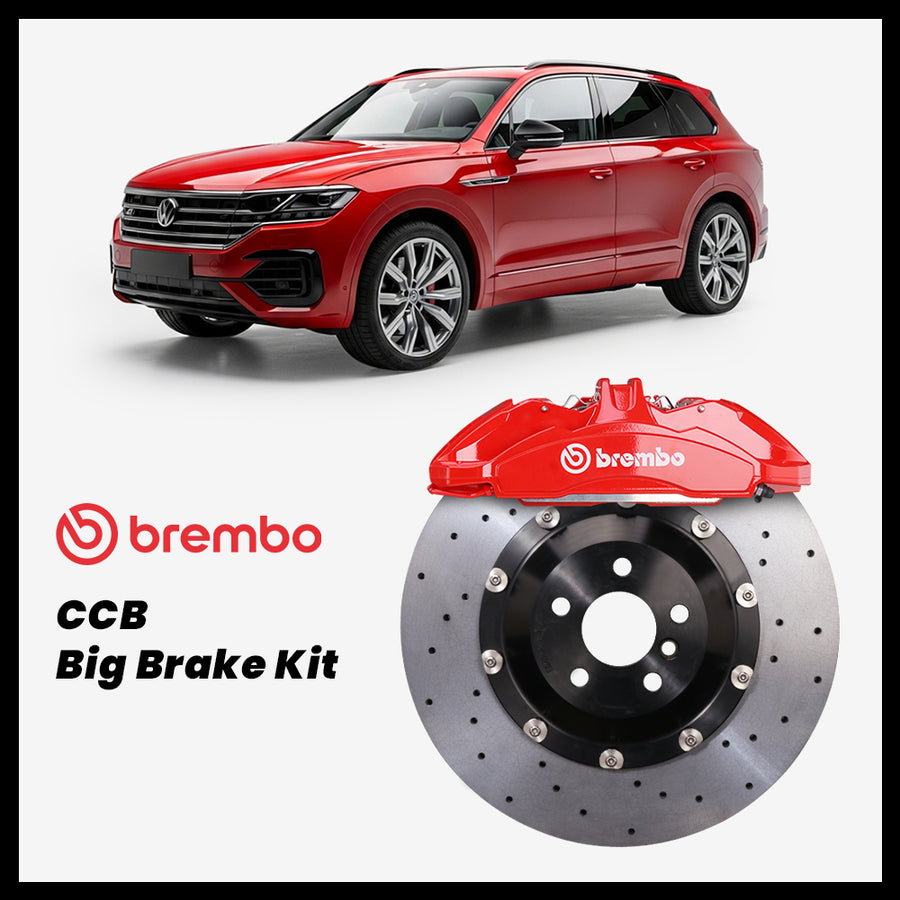 Volkswagen Touareg / R (CR) Brembo OEM Ford Shelby GT350 Mustang 6-Piston Caliper with 390mm CCB carbon ceramic brake rotor