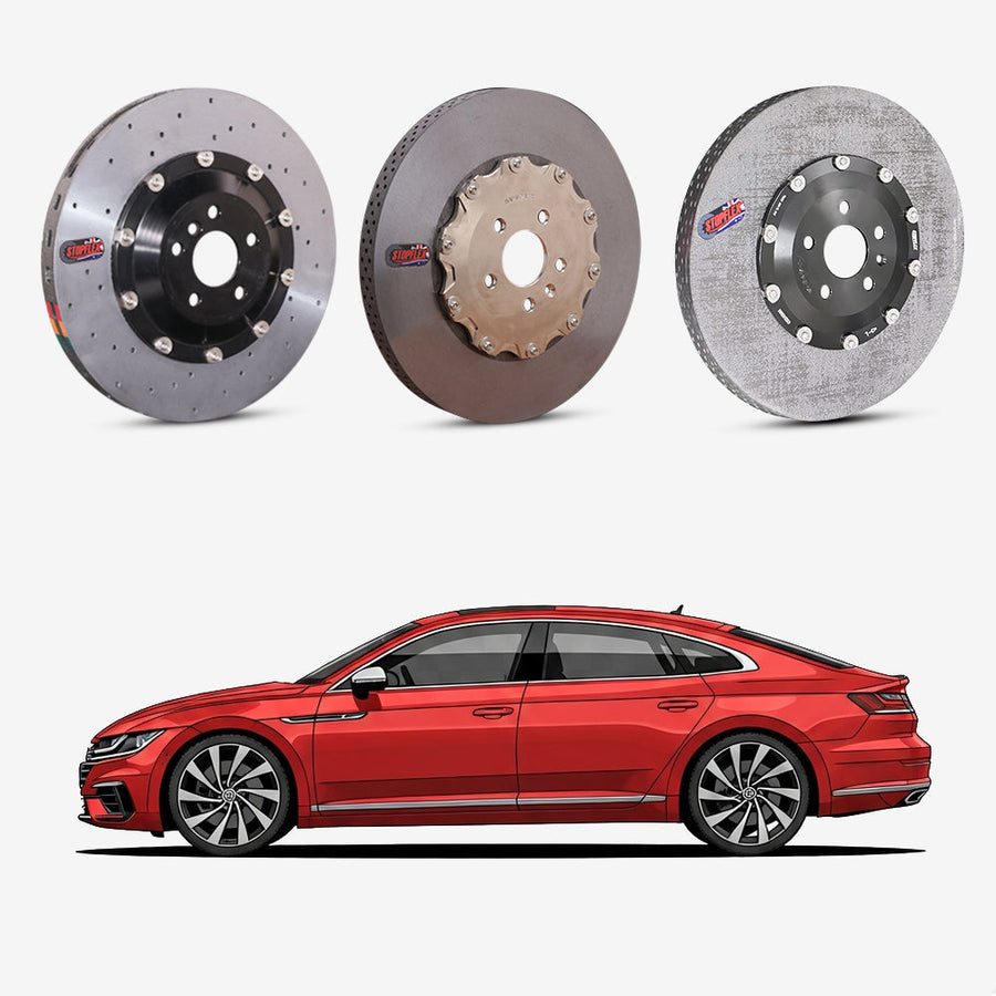 StopFlex continuous long-fiber carbon ceramic brake rotors upgrade for Volkswagen Arteon R 3H.